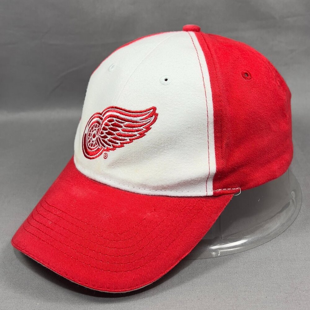 Vtg Detroit Red Wings NHL Snap Back Hat ACME Red Miller Lite Beer Hockey Mens